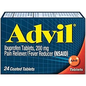 24-Ct Advil Ibuprofen Tablets (200mg) $0.75 w/ S&S