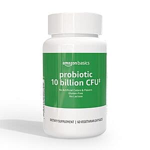 60-Count Amazon Basics Daily Probiotic Capsules $4.75 or Less w/ S&S