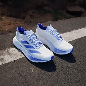 Women's adidas Adizero Boston Marathon 12 Running Shoes (Cloud White/Blue) $64 + Free S/H