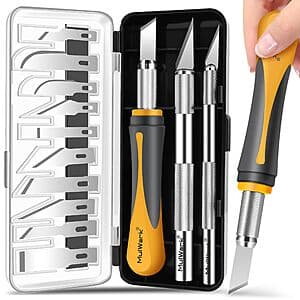16-Pc MulWark Precision Exacto-Style Hobby Knife Set w/ Blades & Storage Case $7.80 & More
