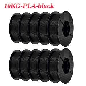 10-Pk 1kg 1.75mm KINGROON PLA 3D Printer Filament (Black) $57 + Free S&H