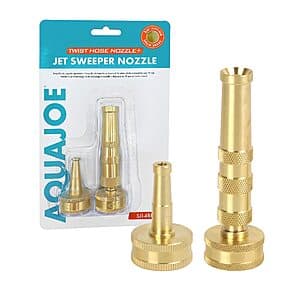 Prime Members: Aqua Joe Solid Brass Adjustable Twist & Jet Sweeper Nozzle $6.30 + Free Shipping