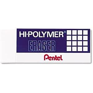 3-Pack Pentel Hi-Polymer Block Erasers (White) $2