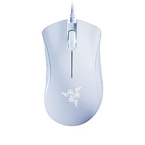 Razer DeathAdder Essential Wired Gaming Mouse (Mercury White) $13