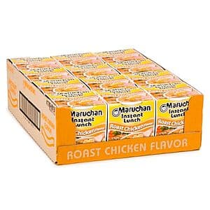 12-Pk 2.25-Oz Maruchan Instant Lunch Ramen Noodle Soup (Roast Chicken) $3.45 w/ S&S