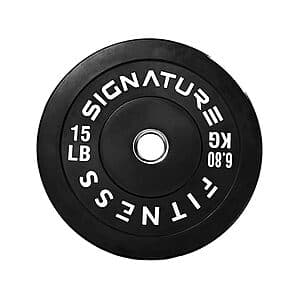 Fitvids 2" Olympic Bumper Weight Plates w/ Steel Hub (15-Lb Pair) $14 + Free S/H for Prime Members