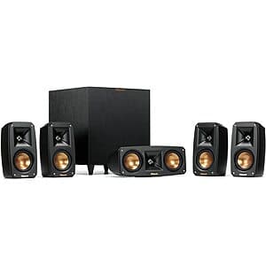 Klipsch Reference 5.1-Ch Surround Sound System (Black, New - Open Box) $200 + Free Shipping w/ Amazon Prime