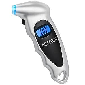 AstroAI 150PSI Digital Tire Pressure w/ Presta Valve Adaptor (Silver) $3.80