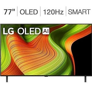 LG 77" Class B5 Series OLED AI 4K UHD 120Hz Smart webOS TV (2025) $1300 + Free Shipping