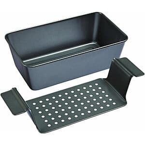 2-Piece Chicago Metallic Non-Stick Healthy Meatloaf Baking Pan $7.50