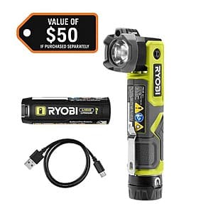 625-Lumens RYOBI Pivoting Rechargeable Head Flashlight Kit w/ 2.0 Ah Battery $29.95 + Free Shipping