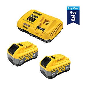 2-Pk DeWALT 20V XR 8Ah Battery Kit + 3 Bonus Tools $449 + Free S&H