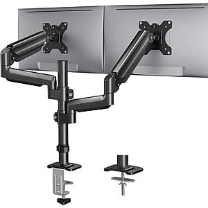 HUANUO Dual Monitor Adjustable Gas Spring Monitor Mount (13"-32" Screens) $33.05 + Free Shipping