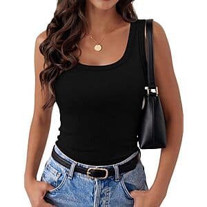 Zeagoo Women's Square Neck Ribbed Tank Top (Various Colors) $6