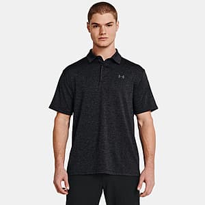 Men's UA Playoff Heather Polo Shirt (Black, Gray, Navy or Red) $19.60 + Free Shipping