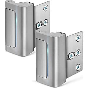 2-Pk EverPlus 3" Home Security Reinforcement Door Lock (for Inward Swinging Door) $15