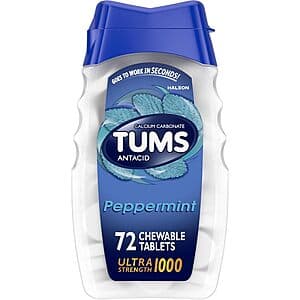 Select Amazon Accts: 72-Ct Tums Ultra Strength Antacid Tablets (Peppermint) $2.75 w/ S&S