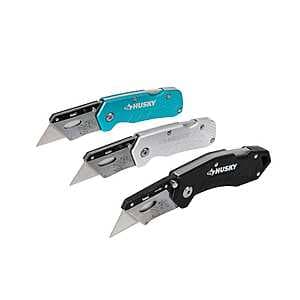 Select Home Depot Stores: 3-Pack Husky Lock Back Utility Knife Set from $3.80 (In-Store Purchase Only)