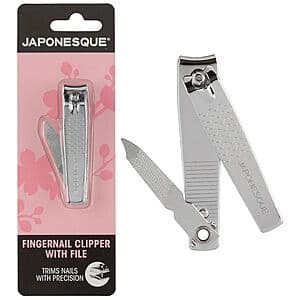 Japonesque Fingernail Clipper w/ Foldaway Nail File Free After Coupon Savings + Free Pickup on Orders $10+
