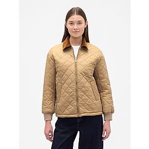 Gap Factory Women's Relaxed Quilted Nylon Jacket (Golden Khaki Brown) $18 + Free Shipping $50+