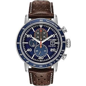 44mm Citizen Men's Eco-Drive Weekender Brycen Blue-Dial Chronograph Watch $189 + Free S&H
