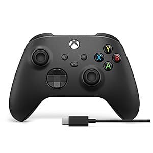 Microsoft Xbox Core Wireless Gaming Controller w/ 9' USB-C Cable (Black/White) $38 + Free S&H w/ Amazon Prime