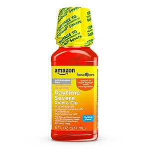 Select Accts: 8-Oz Amazon Basic Care Severe Daytime Cold & Flu Liquid Medicine $2.75 w/ Subscribe & Save & More