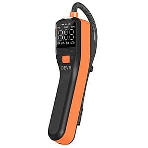 BEVA 150PSI Portable Air Compressor w/ Digital Pressure Gauge & LED Light $15