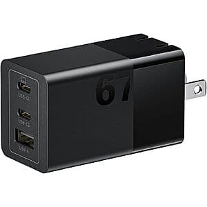 3-Port Lenovo 67W Multi-Device Fast Charging (2x USB-C, 1x USB A) $30 & More