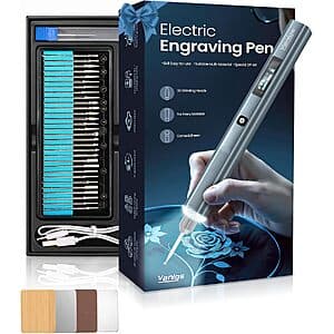 Prime Members: Vanlgs Cordless Engraving Pen Kit w/ 31-Pc Bit Set & Ring Light $20 + Free S&H