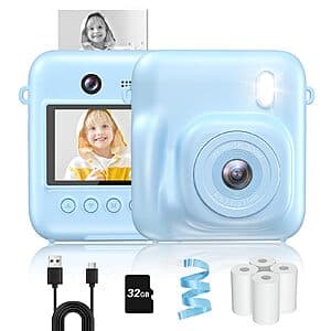 48MP Fulealfly Kids 3-in-1 Instant Print Digital Camera & 1080p Video Recorder $13 + Free Shipping