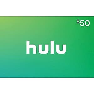 eGift Card Sale: $100 Lowe's Gift Card $90, $50 Hulu Gift Card $42.50 & More (Email Delivery)