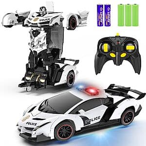 FDJ Transforming Remote Control Police Car to Robot Toy $9.50