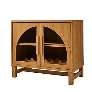 36" Better Homes & Gardens Juliet Bar Cabinet Storage (Light Honey Finish) $123 + Free S&H