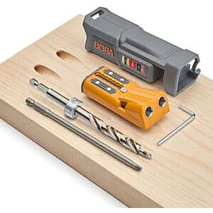 BORA Pro Compact Metal Pocket Hole Jig Kit w/ Auto-Adjusting Drill Guide $25