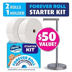 Charmin Ultra Soft Toilet Paper Forever Roll Starter Kit + $10 WM Cash $25 after $5 rebate