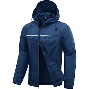 SWISSWELL Men's Rain Packable Lightweight Waterproof Hooded Jacket (various) from $13