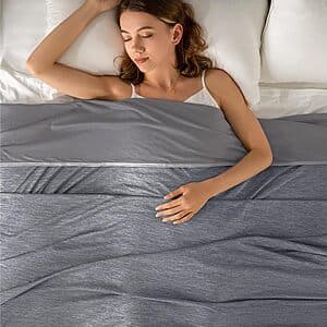 90" x 90" Topcee Cooling Blanket Q-Max 0.5 for Hot Sleepers (Grey) $16.10
