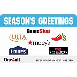 $57.50 One4All Gift Cards (various merchants) + Earn 4X Fuel Points w/ Purchase $50 + Free Delivery