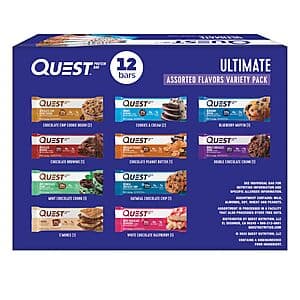 12-Pack 2.12-Oz Quest Nutrition Protein Bars (Ultimate Variety Pack) 2 for $37.10 w/ Subscribe & Save + Free Shipping