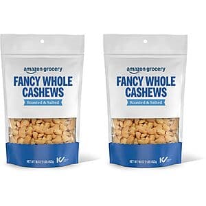 2-Pack 16-Oz Happy Belly Cashews (Roasted & Salted) $10.40