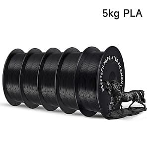 5-Pack 1kg Geeetech Standard 1.75mm PLA 3D Printer Filament (Black) $33.60 + Free S&H