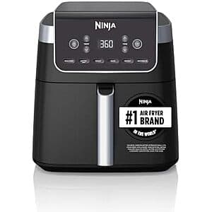 Ninja Air Fryer XL model AF181 in grey with 6.5 quart capacity, featuring MaxCrisp technology and control panel.