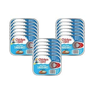 18-Pack 3.75-Oz Chicken of the Sea Wild-Caught Sardines in Water $14.55 w/ Subscribe & Save