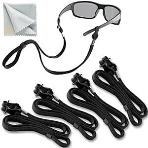 Lightning Deal: 4-pack SIGONNA Eyeglasses String Holder Strap Around Neck $2.80
