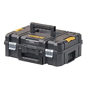 13" DeWALT TSTAK II Stacking Tool Box Flat Top Storage Case $17.90