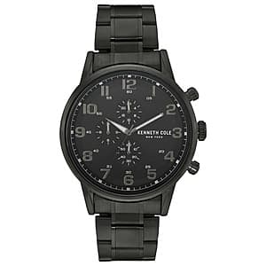 Kenneth Cole 50mm Quartz Black Dial Men's Watch $35 + Free S&H