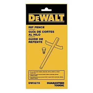 DEWALT Circular Saw Fence (DW3278) , Silver $9.97 + Free Shipping w/ Prime or on $35+