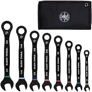8-Piece Klein Tools SAE Ratcheting Combination Wrench Set $45 + Free S&H