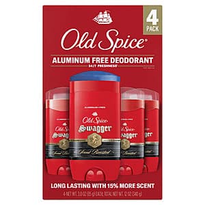 Costco Members: 4-Pk 3-Oz Old Spice Men's Scent Boosted Deodorant (Swagger) $13 + Free S&H